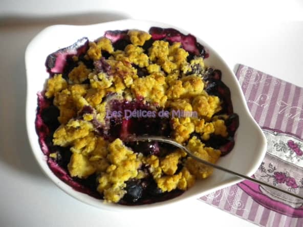 Crumble aux myrtilles