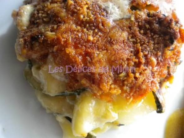 Gratin pommes de terre et courgettes au Comté