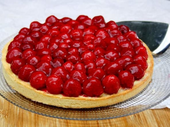 Tarte aux framboises pâtissière