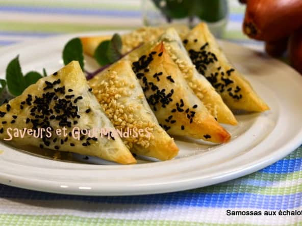 Samossas aux échalotes, épinards et fromage feta