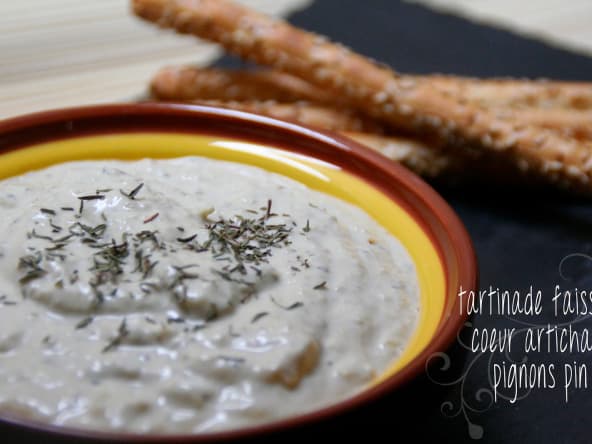 Tartinade Faisselle, Coeur d'Artichaut et Pignons de Pin