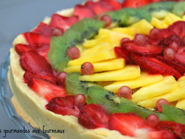Tarte aux fruits et au chocolat blanc