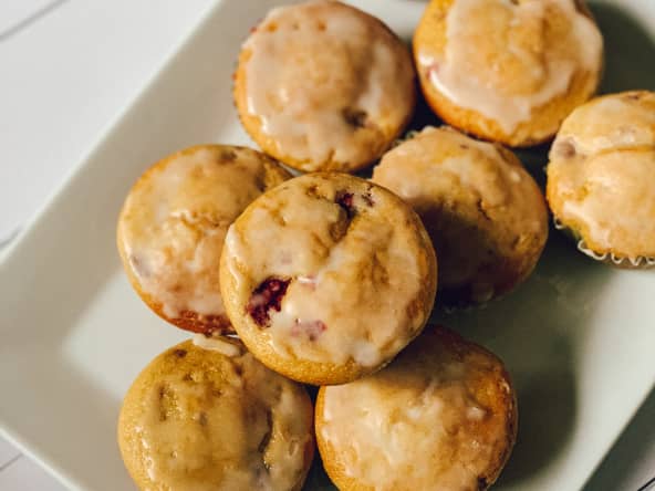 Muffins aux framboises et citron