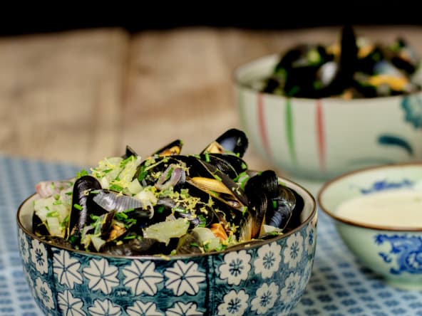Moules de bouchot - absinthe et citron -