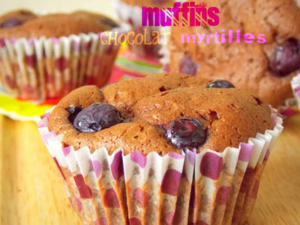 Muffins chocolat et myrtilles