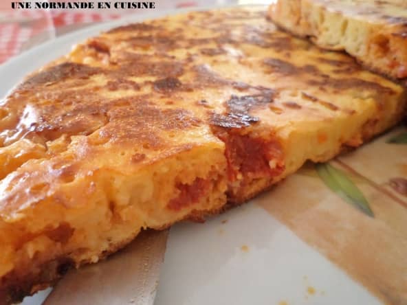 Gâteau salé au chorizo et Vache qui rit