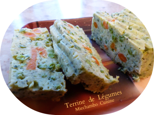 Terrine de pommes de terre aux petits pois et carottes