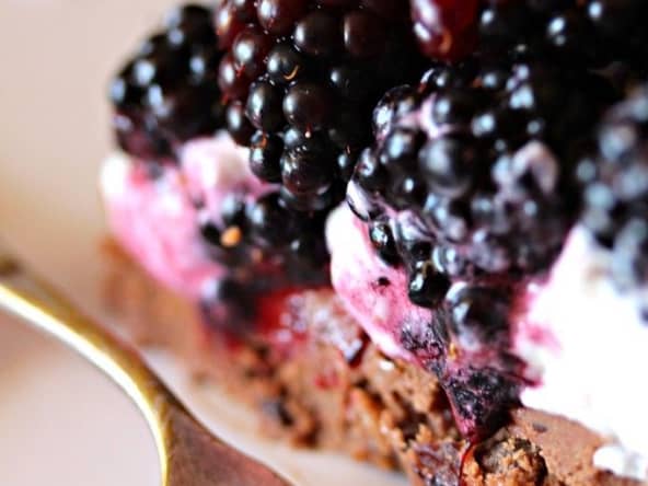 Tarte aux mûres et chantilly fouettée