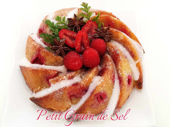 Gâteau polenta framboises