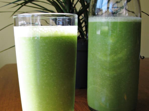 Smoothie vert au gingembre, sans produits laitiers
