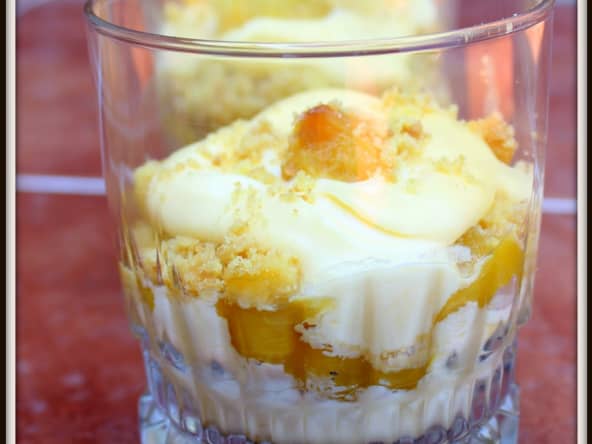 Verrine mascarpone pêches