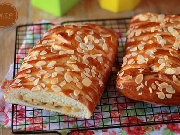 Tresse Briochée aux Pommes pou le petit déjeuner