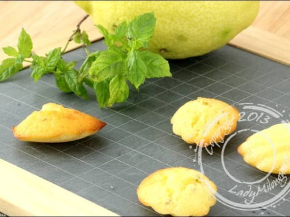 Madeleines au citron et menthe