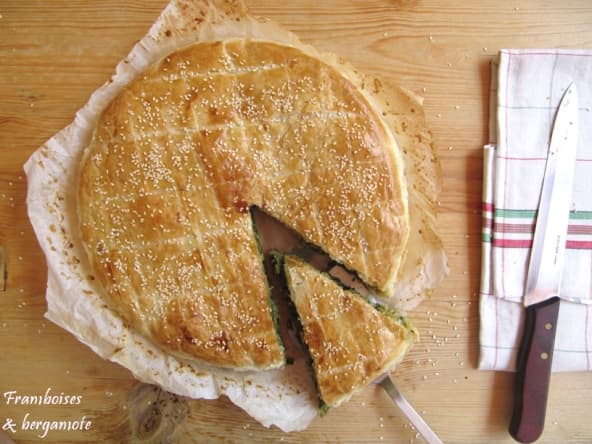 Tourte aux blettes et graines de sésame