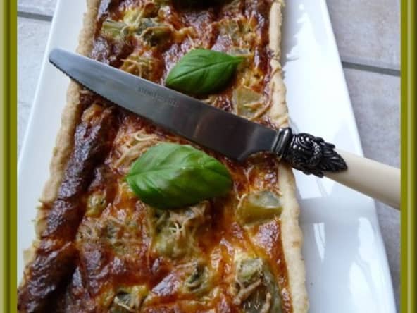 Tarte à l'artichaut et au poulet