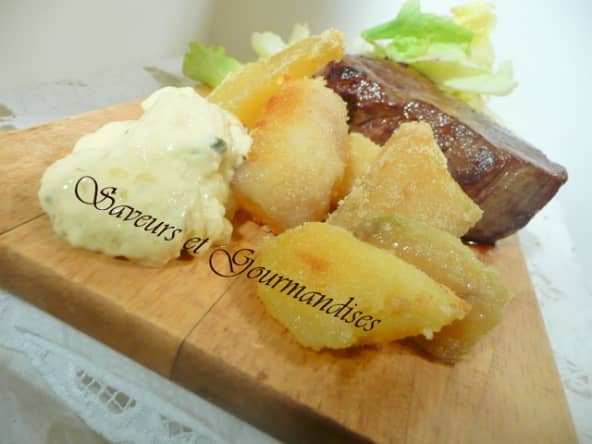 Chateaubriand, sauce béarnaise et pommes croustillantes