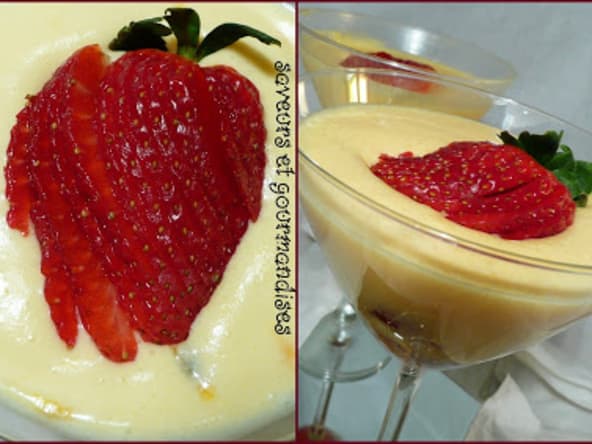 Mousse au chocolat blanc et fruits de la passion