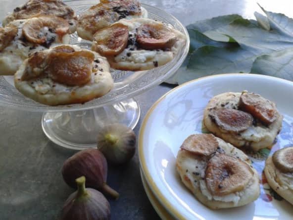 Mini Pizzas à la figue et au chocolat