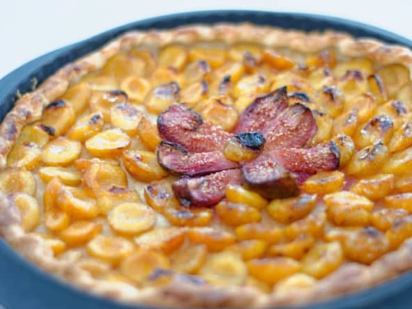 Tarte aux mirabelles, cœur de figues