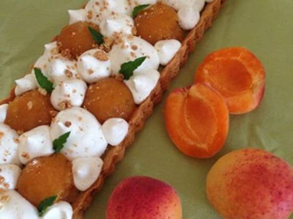 Tarte abricot pistache vanille