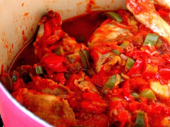 Poulet de Bresse à la basquaise