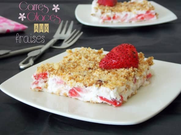 Gateau glacé aux fraises