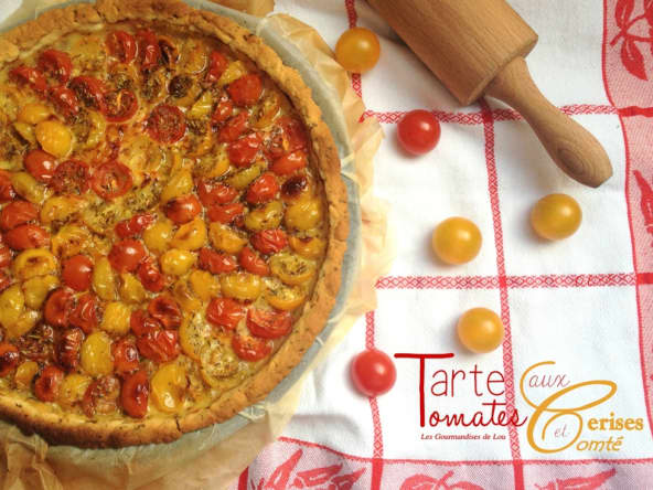 Tarte aux tomates cerises et comté