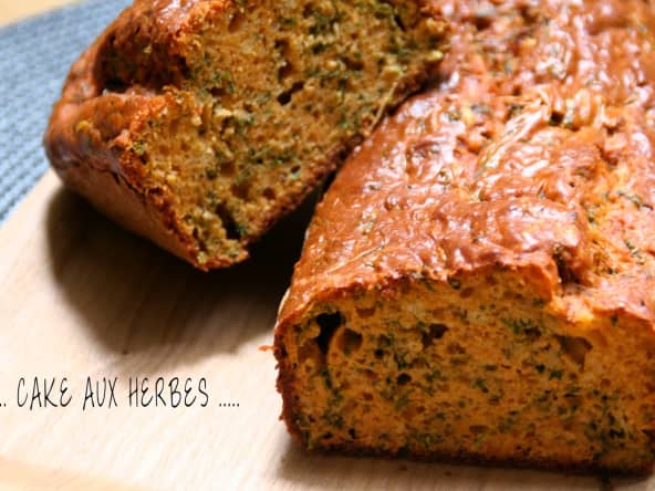 Cake pesto rosso et herbes fraiches