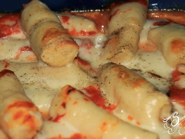 Quenelles de Semoule, Mozzarella et Tomate