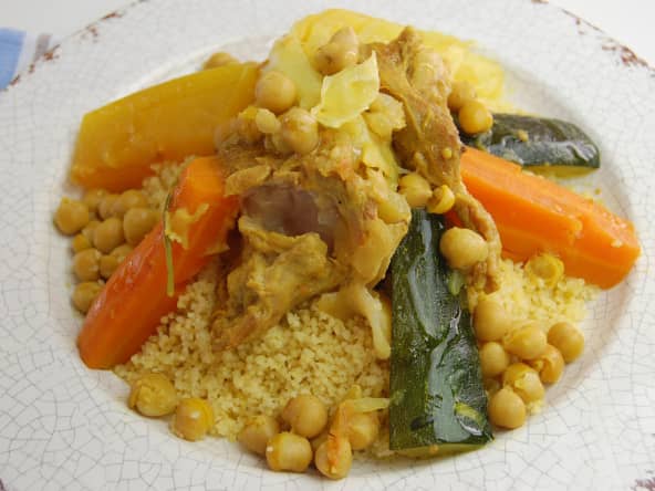 Couscous aux légumes et viande de veau