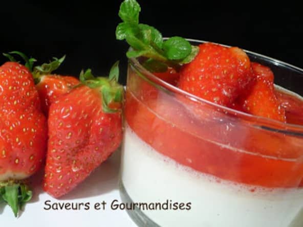 Divine Panna cotta et fraises