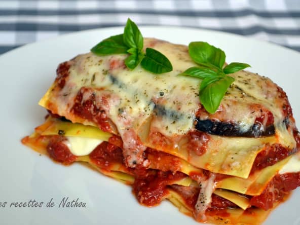 Lasagnes aux aubergines et mozzarella