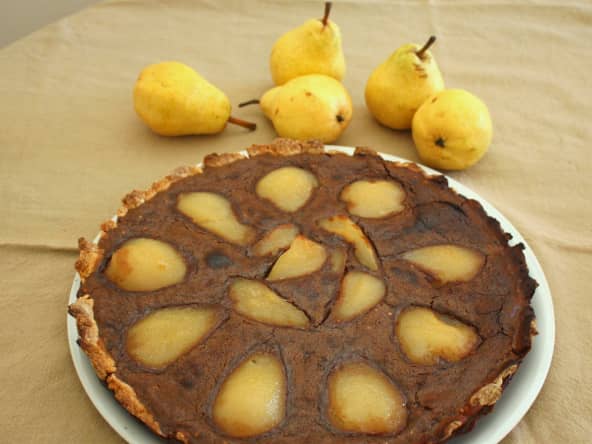Tarte aux poires et chocolat