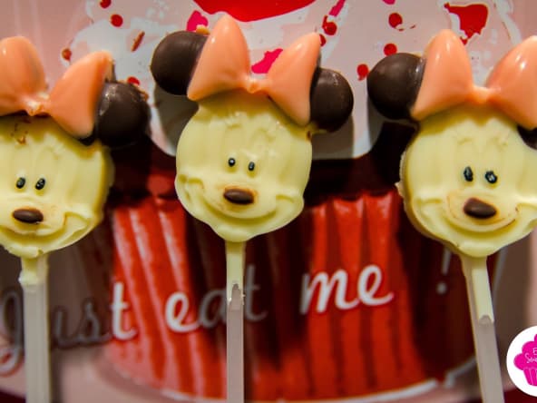 Sucettes en chocolat Minnie