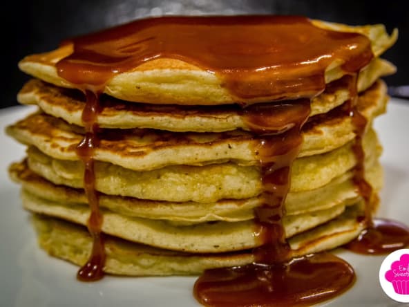 Pancakes au caramel au beurre salé