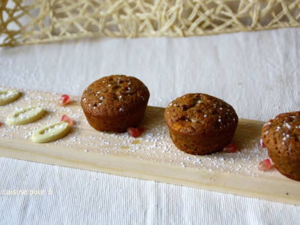 Muffins chocolat blanc-framboises