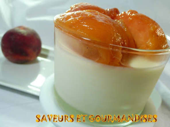 Panna Cotta choco-pêches.