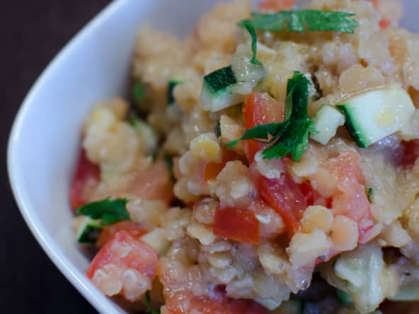 Salade de lentilles corail
