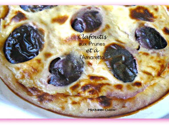Clafoutis aux prunes et à l'amaretto