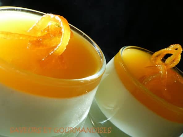 Mousse de fromage et gelée d'orange