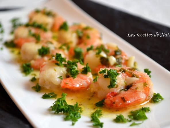 Gambas à l'ail, citron et Pastis, une entrée rapide
