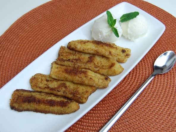 Banane au four croustillante