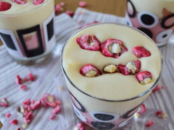Tiramisu pralines roses et chocolat blanc