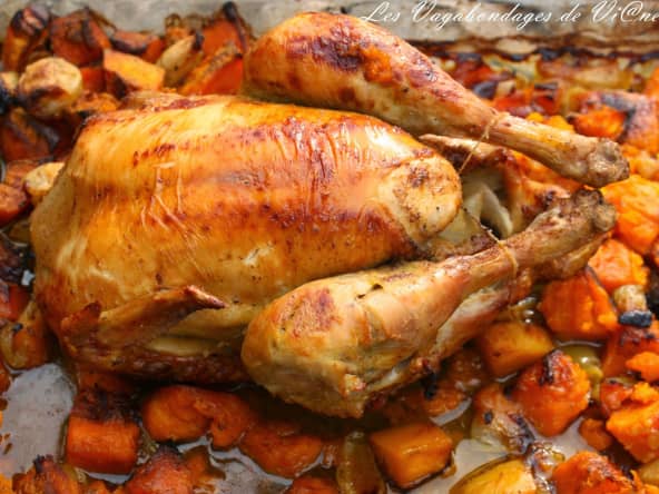 Poulet parfumé et ses légumes anciens