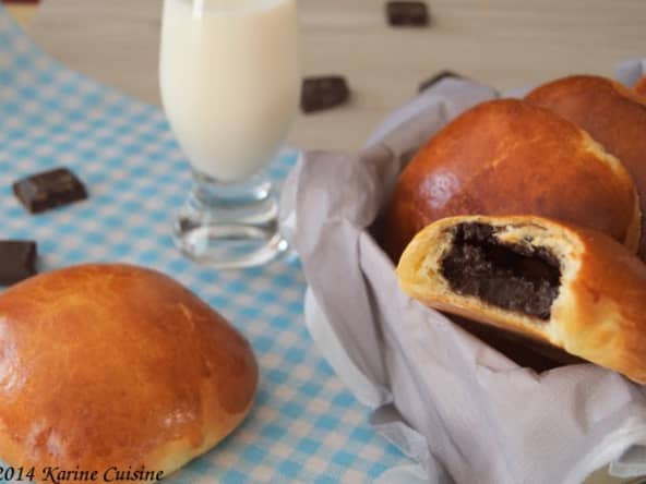 La brioche fourrée à la truffe au chocolat