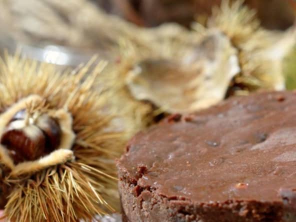 Fondant aux châtaignes des bois et chocolat