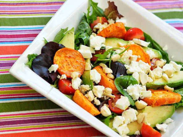 Salade de patates douces rôties au piment et citron