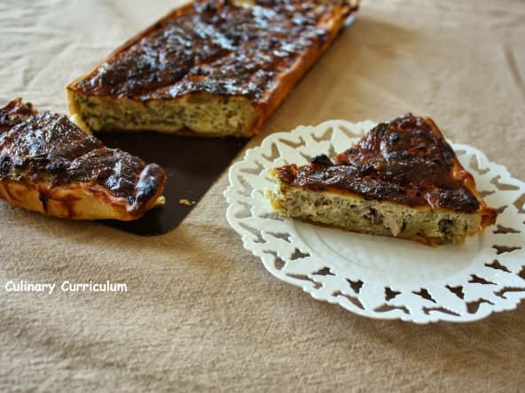 Tarte spéciale restes à la viande et au chou vert