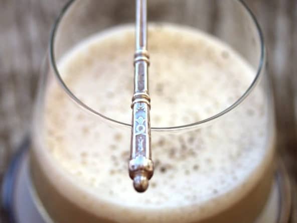 Velouté de cèpes et son espuma au café façon cappuccino