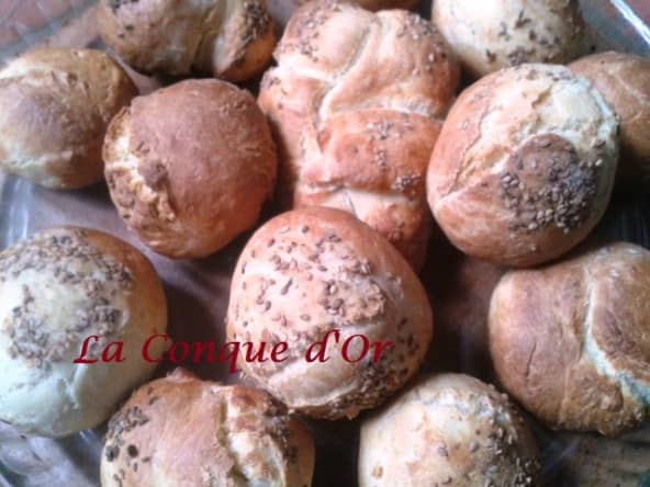 Panini à l'huile d'olive aux grains de sésame ou d'anisr